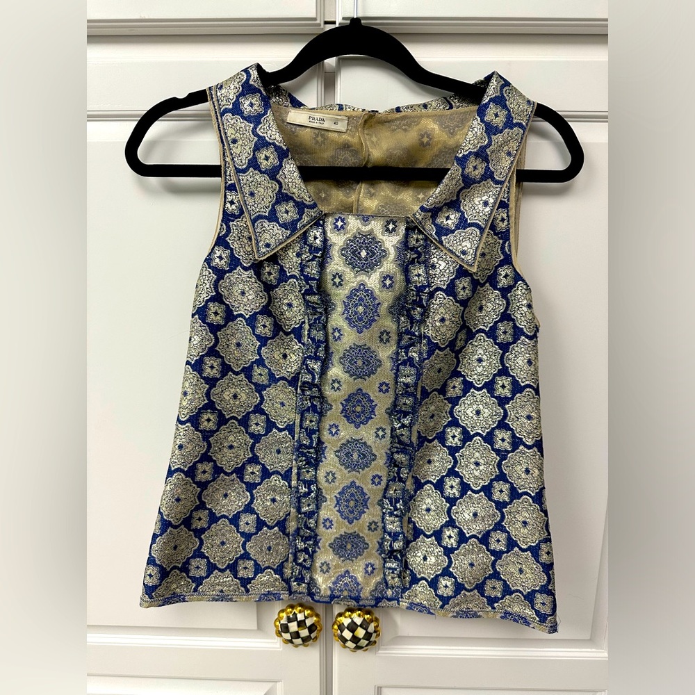 Prada Spring 2002 Damask Top